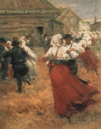 Anders Zorn country festival Norge oil painting art